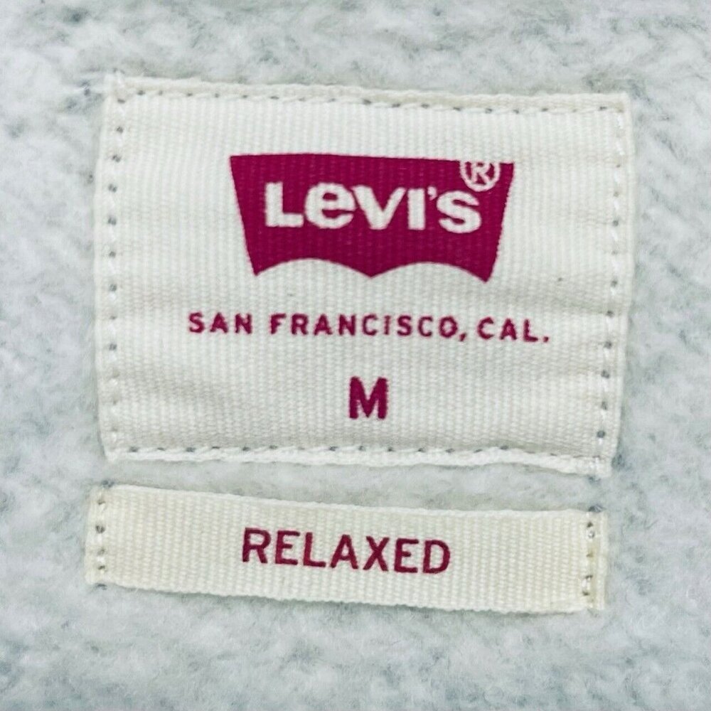Levi’s Sweatshirt Size M Men’s Gray Relaxed Fit Pullover Graphic Print Logo New - Picture 6 of 11